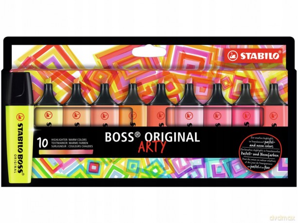 Zakreślacze STABILO BOSS ORIGINAL ARTY etui 10 szt. kolory ciepłe 70/10-1-20