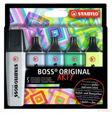 Zakreślacze STABILO BOSS ORIGINAL ARTY etui 5 szt. kolory chłodne 70/5-02-2-20