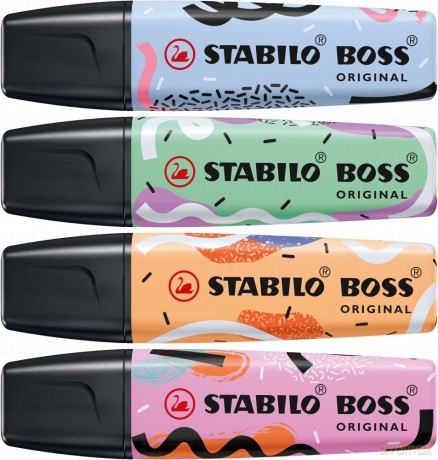 Zakreślacze STABILO BOSS ORIGINAL Pastel etui 4 kolory 70/4-101-5
