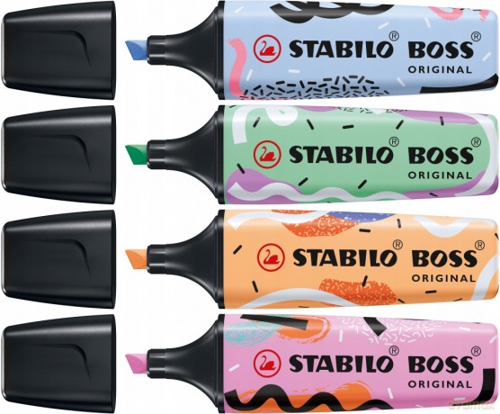 Zakreślacze STABILO BOSS ORIGINAL Pastel etui 4 kolory 70/4-101-5