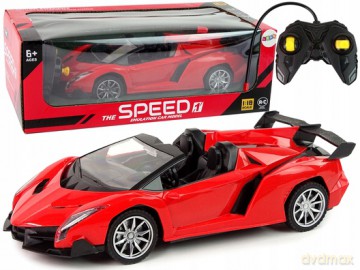 Zdalnie Sterowane Auto Sportowe R/C 1:18 Czerwone 13108