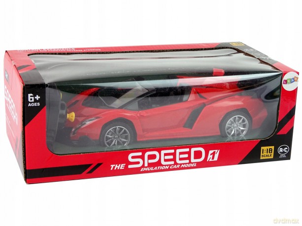 Zdalnie Sterowane Auto Sportowe R/C 1:18 Czerwone 13108