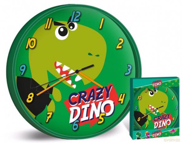 Zegar ścienny 25 cm Dinosaurs KL10770