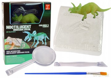 Zestaw Archeologiczny Wykopaliska Figurka Dinozaur Szkielet Triceratops Hologram 13022
