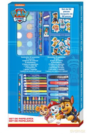 Zestaw artystyczy 52el. PAW PATROL Psi Patrol PW19817 kredki, flamastry, farby