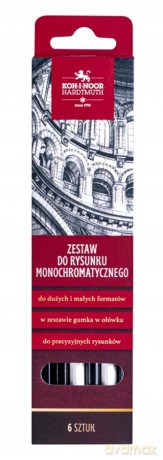 Zestaw do rysunku monochromatycznego 1900MO 6 sztuk