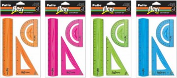 Zestaw geometryczny 3 elementowy 20 cm Flexi 65948PTR mix
