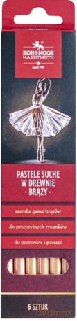 Zestaw Gioconda pastele suche w drewnie 8820 brązy 6 sztuk 8820BR