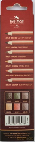 Zestaw Gioconda pastele suche w drewnie 8820 brązy 6 sztuk 8820BR