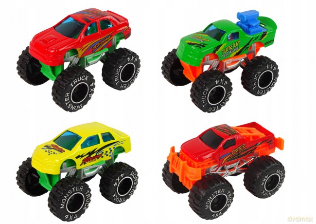 Zestaw Pojazdów Auta Monster Truck Różne Kolory 9 szt. 13305