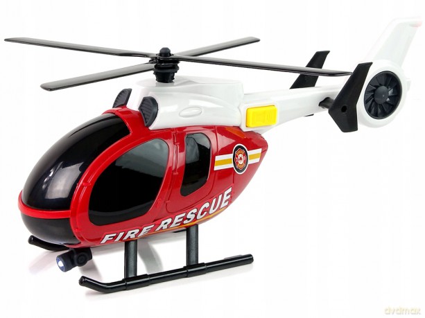 Zestaw Pojazdów Helikopter Auto Straż Pożarna Dźwięk 12964