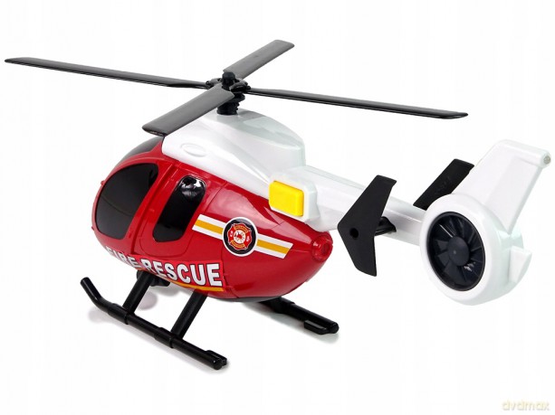 Zestaw Pojazdów Helikopter Auto Straż Pożarna Dźwięk 12964