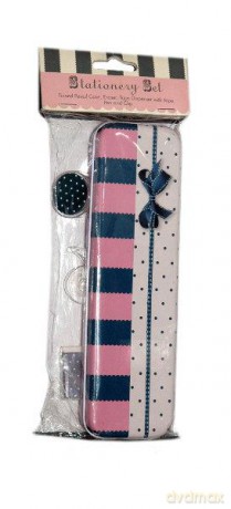 Zestaw stationery z piórnikiem metal.w worku
