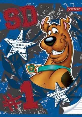 Zeszyt 16k 3linie Scooby Doo imiennik+plan.BENIAMIN
