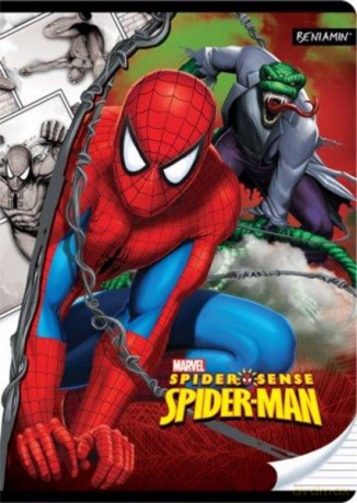 Zeszyt 16k 3linie Spider Man imiennik+plan