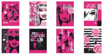 Zeszyt 60k linia laminat BARBIE METAL.