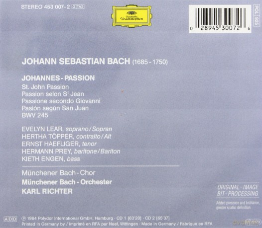 Double Richter Mbo: Bach Johannes Passion [2CD]