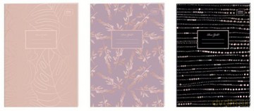 Zeszyt A4 60k kratka 70g Metallic Rose Gold mix