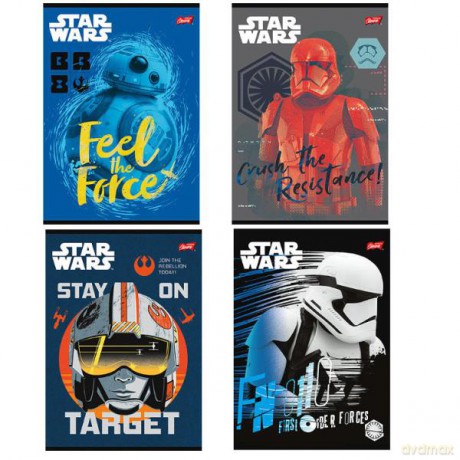 Zeszyt A5 32k kratka laminowany STAR WARS mix