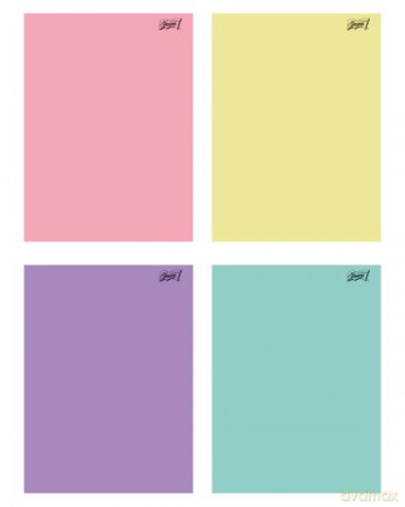Zeszyt A5 60k krata laminowany PASTEL mix