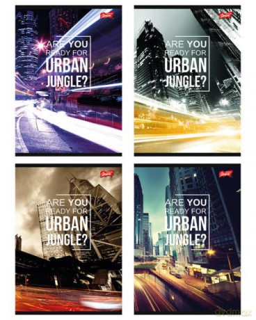 Zeszyt A5 60k krata laminowany URBAN JUNGLE z lakierem miejscowym mix