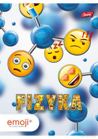 Zeszyt A5 60k kratka laminowany Fizyka Emoji