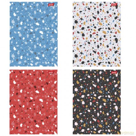 Zeszyt A5 60k kratka laminowany MIX dziewczęcy III