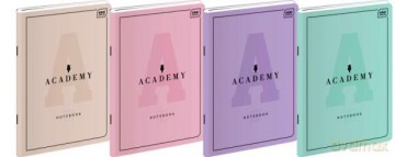 Zeszyt A5 60k kratka M 90g ACADEMY pastel mix