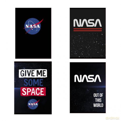 Zeszyt A5 60k linia laminowany NASA mix