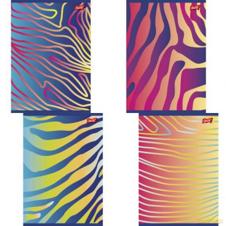 Zeszyt A5 60k linia laminowany RAINBOW lakier miejscowy mix