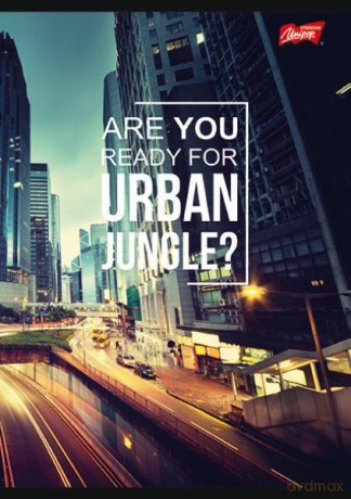 Zeszyt A5 60k linia laminowany URBAN JUNGLE z lakierem miejscowym Majewski