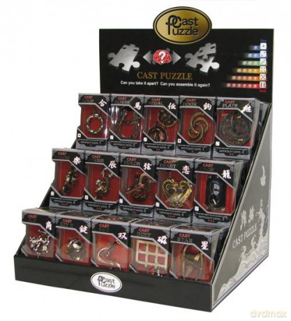 Łamigłówki CAST PUZZLE BESTSELLERY SILVER - 30 szt. w displayu [GRA]