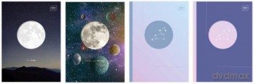 Zeszyt do słówek A6 32 kartki w kratkę SHAPE GALAXY mix