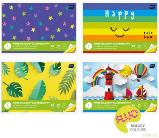 Zeszyt papierów kolorowych samoprzylepnych fluo B5 mix