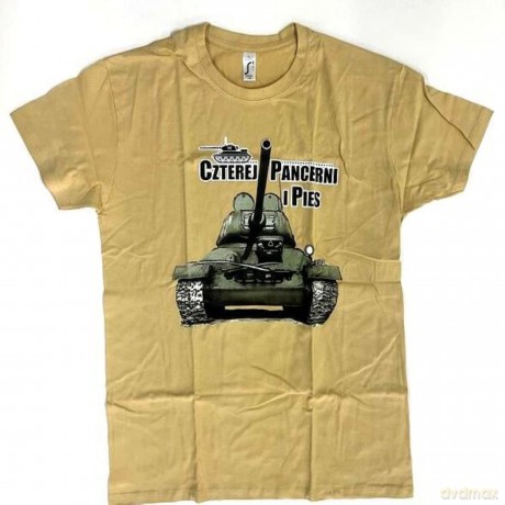 T-shirt Czterej pancerni i pies piaskowy kolorowy czołg S