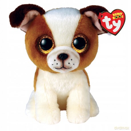 Beanie Boos biały pies w serca BEAU, 15 cm