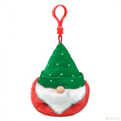 BOOS plüss figura TURVEY, Clip 8,5 cm - törpe zöld kalappal