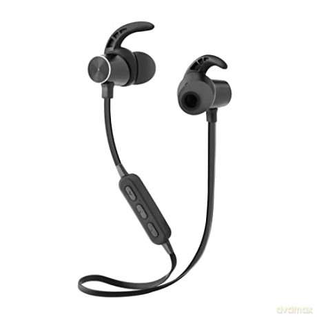 Magnetic earphones with neck lace, with answer/end button and volume control, multipoint, black color