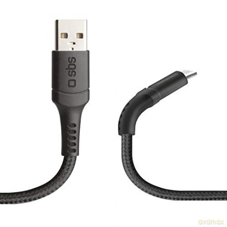 Micro USB cable, charging anda data, UNBREAKABLE line, lenght 1m, black color