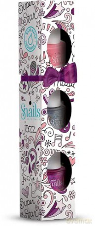 Mini Lakiery do poznakoci Snails 3 sztuki Music(Pinky Pink/Promgirl/Silvermist)