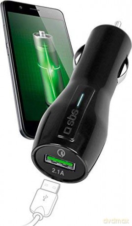SBS ładowarka samochodowa 12/24 V, USB QC 3.0 czarny