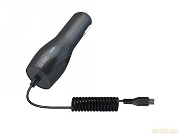 SBS ładowarka samochodowa 2100 mAh z kablą i z portem USB