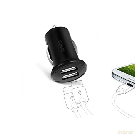 SBS mini ładowarka samochodowa 2 USB portem, 12/24V, 2400mAh