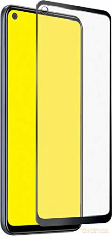 Screen protector full cover tempered glass for Samsung Galaxy A21s, black color