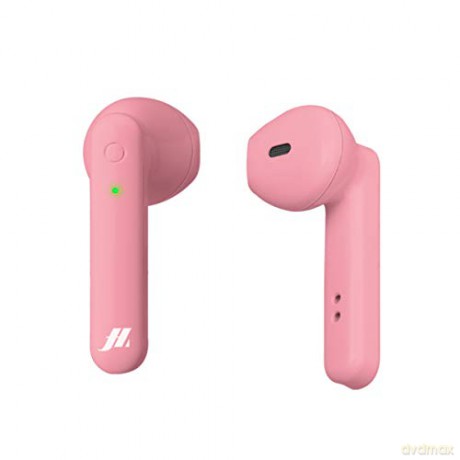 TWS Wireless Earphones, charge base 300 mAh, integrated keys, Pink color