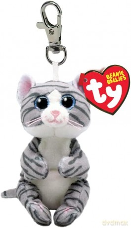 Ty Beanie Bellies MITZI, 8,5 cm - szary pręgowany kot - Clip