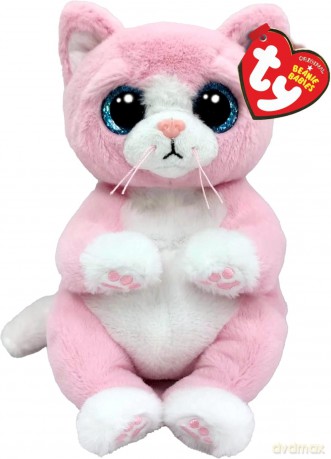 Pluszak Różowy kotek Lillibelle Pupilki TY - 15cm