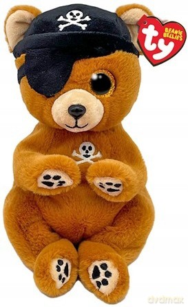 Ty Beanie Bellies plüss figura SCULLY, 15 cm - medve, kalóz