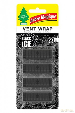 Wunder-baum Odświeżacz Auta Wrap Black Ice 4szt