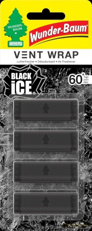 Wunder-baum Odświeżacz Auta Wrap Black Ice 4szt